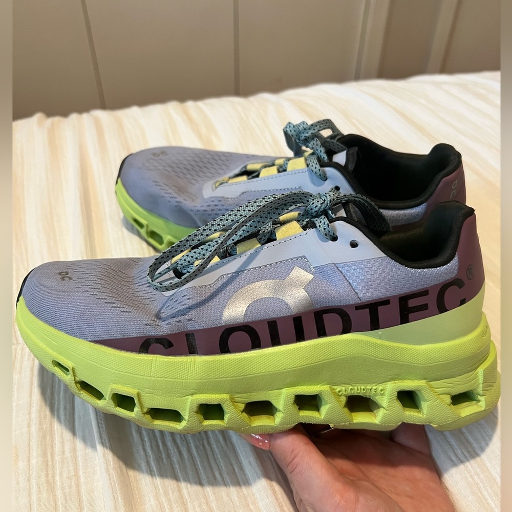 On Running Women's Cloudmonster Shoes - Nimbus / Hay - Size 7
